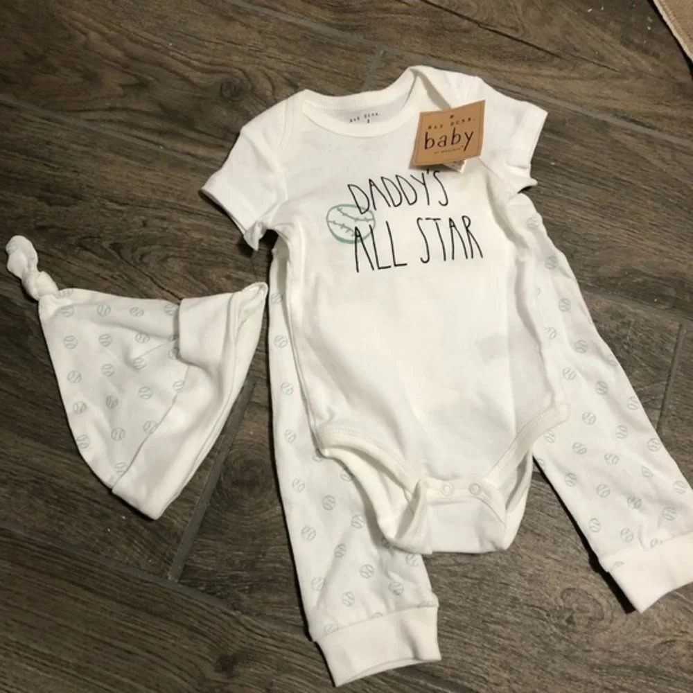 Rae Dunn Outfit baseball DADDY'S ALL STAR